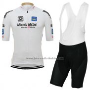 2017 Fahrradbekleidung Giro d'Italia Wei Trikot Kurzarm und Tragerhose