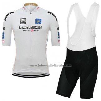 2017 Fahrradbekleidung Giro d'Italia Wei Trikot Kurzarm und Tragerhose