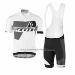 2017 Fahrradbekleidung Scott Grau und Wei Trikot Kurzarm und Tragerhose