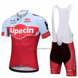 2018 Fahrradbekleidung Katusha Alpecin Rot Trikot Kurzarm und Tragerhose