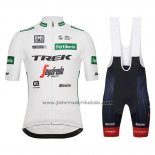 2018 Fahrradbekleidung Trek Segafredo Wei Grun Trikot Kurzarm und Tragerhose