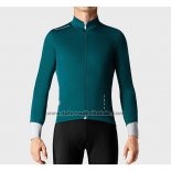 2019 Fahrradbekleidung La Passione Grun Wei Trikot Langarm und Tragerhose