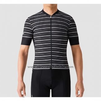 2019 Fahrradbekleidung La Passione Stripe Shwarz Trikot Kurzarm und Tragerhose