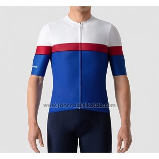 2019 Fahrradbekleidung La Passione Wei Rot Blau Trikot Kurzarm und Tragerhose