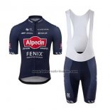 2020 Fahrradbekleidung Alpecin Fenix Blau Rot Trikot Kurzarm und Tragerhose