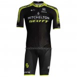 2020 Fahrradbekleidung Mitchelton-scott Shwarz Gelb Trikot Kurzarm und Tragerhose