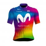 2020 Fahrradbekleidung Movistar Mehrfarbig Trikot Kurzarm und Tragerhose