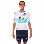 2021 Fahrradbekleidung Astana Champion Kasachisch Trikot Kurzarm und Tragerhose