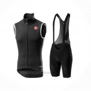 2021 Windweste Castelli Shwarz Trikot Kurzarm und Tragerhose