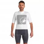 2022 Fahrradbekleidung Castelli Wei Grau Trikot Kurzarm und Tragerhose