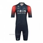 2022 Fahrradbekleidung Ineos Grenadiers Rot Blau Trikot Kurzarm und Tragerhose