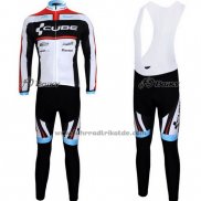 2012 Fahrradbekleidung Cube Shwarz und Wei Trikot Langarm und Tragerhose