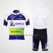 2012 Fahrradbekleidung GreenEDGE Champion Oceania Trikot Kurzarm und Tragerhose