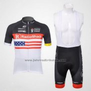 2012 Fahrradbekleidung Radioshack Champion Stati Uniti Trikot Kurzarm und Tragerhose