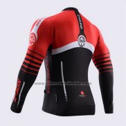 2015 Fahrradbekleidung Fox Cyclingbox Shwarz und Rot Trikot Langarm und Tragerhose