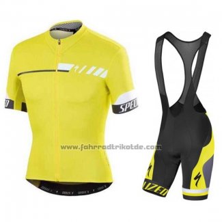 2015 Fahrradbekleidung Specialized Hell Gelb Trikot Kurzarm und Tragerhose