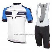 2016 Fahrradbekleidung Nalini Blau und Wei Trikot Kurzarm und Tragerhose