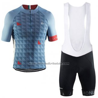 2017 Fahrradbekleidung Craft Monuments Grau Trikot Kurzarm und Tragerhose