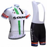 2017 Fahrradbekleidung Giant Wei Trikot Kurzarm und Tragerhose