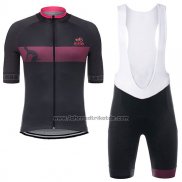 2017 Fahrradbekleidung Giro d'Italia Shwarz Trikot Kurzarm und Tragerhose