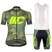 2018 Fahrradbekleidung Cipollini Prestig Camo Tarnung Grun Trikot Kurzarm und Tragerhose