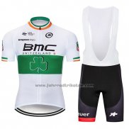 2019 Fahrradbekleidung BMC Wei Grun Trikot Kurzarm und Tragerhose