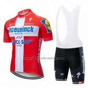 2019 Fahrradbekleidung Deceuninck Quick Step Champion Schweiz Trikot Kurzarm und Tragerhose