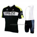 2019 Fahrradbekleidung Nalini Shwarz Gelb Trikot Kurzarm und Tragerhose