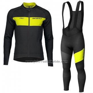 2019 Fahrradbekleidung Scott Rc Ff Gelb Shwarz Trikot Langarm und Tragerhose