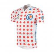 2019 Fahrradbekleidung Tour de France Wei Rot Trikot Kurzarm und Tragerhose(3)