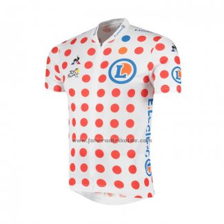 2019 Fahrradbekleidung Tour de France Wei Rot Trikot Kurzarm und Tragerhose(3)