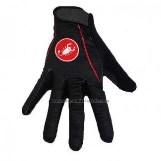 2020 Castelli Langfingerhandschuhe Radfahren Shwarz Rot