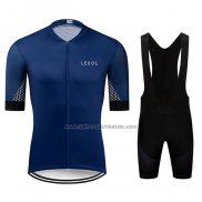 2020 Fahrradbekleidung Le Col Blau Trikot Kurzarm und Tragerhose