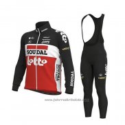 2020 Fahrradbekleidung Lotto Soudal Shwarz Wei Rot Trikot Langarm und Tragerhose