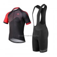 2020 Fahrradbekleidung Merida Rot Shwarz Trikot Kurzarm und Tragerhose1