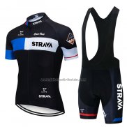 2020 Fahrradbekleidung STRAVA Shwarz Trikot Kurzarm und Tragerhose