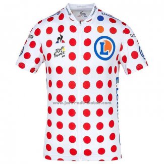 2020 Fahrradbekleidung Tour de France Wei Rot Trikot Kurzarm und Tragerhose(2)