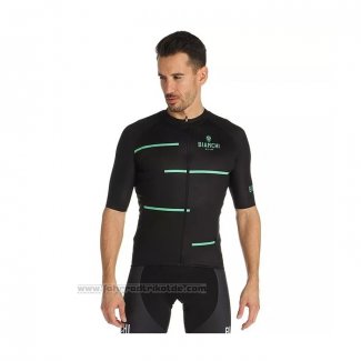 2021 Fahrradbekleidung Bianchi Shwarz Trikot Kurzarm und Tragerhose(2)