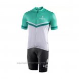 2021 Fahrradbekleidung Bianchi Wei Grun Trikot Kurzarm und Tragerhose