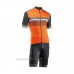 2021 Fahrradbekleidung Northwave Orange Trikot Kurzarm und Tragerhose