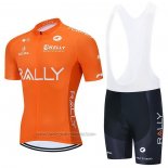 2021 Fahrradbekleidung Rally Orange Trikot Kurzarm und Tragerhose