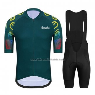 2021 Fahrradbekleidung Ralph Dunkel Grun Trikot Kurzarm und Tragerhose