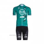 2022 Fahrradbekleidung Vital Concept-BB Hotels Licht Grun Trikot Kurzarm und Tragerhose