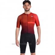 2023 Fahrradbekleidung Sportful Rot Trikot Kurzarm und Tragerhose