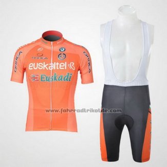 2011 Fahrradbekleidung Euskalte Orange Trikot Kurzarm und Tragerhose