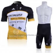 2011 Fahrradbekleidung Specialized Gelb und Shwarz Trikot Kurzarm und Tragerhose