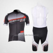 2012 Fahrradbekleidung Northwave Shwarz und Grau Trikot Kurzarm und Tragerhose