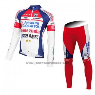 2015 Fahrradbekleidung Androni Giocattoli Wei Trikot Langarm und Tragerhose