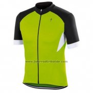 2015 Fahrradbekleidung Specialized Shwarz und Grun Trikot Kurzarm und Tragerhose