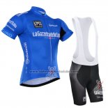 2016 Fahrradbekleidung Giro d'Italia Blau und Wei Trikot Kurzarm und Tragerhose